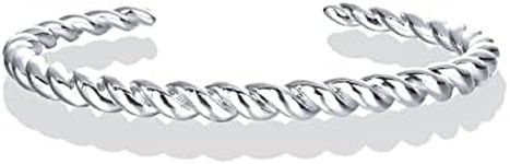 PAVOI Rhodium Plated Twisted Chunky