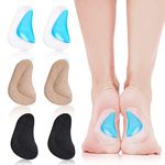 3 Pairs Arch Support Shoe Insoles, Plantar Fasciitis Gel Arch Support Insoles Pads, Orthopedic Flat Feet Orthotic Insoles Heel Inserts Cushion Pads, Arch Support Cushions for Foot Pain and Adhesive