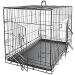 Dog Crates for Extra Large Dogs - XXL Dog Crate 48" Pet Cage Double-Door Best for Big Pets - Wire Metal Kennel Cage & Tray - in-Door Foldable & Portable for Animal Out-Door Travel