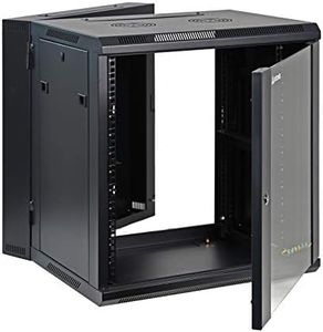 AEONS 12U Signature Double Section Wall Mount 19-inch networking IT Cabinet Enclosure Hinged Swing Out 22-inch depth Glass door (Fully Assembled)