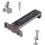 NICEYRIG Adjustable Tablet Floor Stand for iPad Mini Air Pro Surface Pro 7.9"to12.9" Tripod Mount Adapter with 2 Cold Shoe, 1/4" Screw, Plate for Acra Swiss Standard