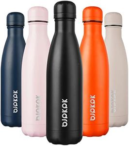 BJPKPK Insulated Water Bottles 17oz Stainless Steel Water bottles, Sports water bottles Keep cold for 24 Hours and hot for 12 Hours,Midnight black