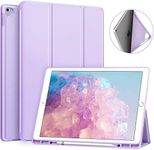 ZtotopCases for iPad Pro 12.9 Inch 2017/2015 with Pencil Holder,Lightweight Soft TPU Back Cover and Trifold Stand with Auto Sleep/Wake for iPad Pro 12.9 Inch(1st & 2nd Generation),Purple