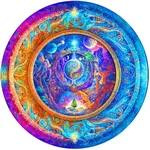 Mys Aurora 500 Piece Puzzles for Adults Mandala Unique Shape Premium Jigsaw Wooden Brain Teaser Puzzles, Beautiful Package, Best Gift for Adults Family Games