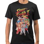 Bioworld Street Fighter Group Shot T-Shirt Black-S