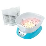 Homedics Paraffin Wax Bath for Feet, Hands & Elbows - Paraffin Foot Bath for Soft & Hydrated Skin, Soothing Heat Baths to Help Ease Stiff Joints, Includes 3 Bags of Reusable, Hypoallergenic Wax