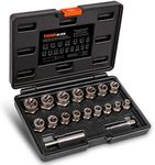 THINKWORK Bolt Extractor Kit, 18 Pieces Bolt Extractor Set, Stripped Bolt Extractor for Removing Damaged, Frozen, Rusted, Rounded-Off Bolts, Nuts & Screws