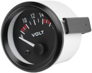 Gorgeri Voltmeter 12V BX100007, Aluminum Alloy 52mm/2in, 8-16V, Digital LED, Fits Most 12V Cars