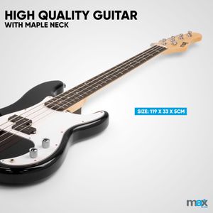 Max GigKit Beginner Bass Guitar – Black