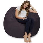 Chill Sack Bean Bag Chair: Giant 4' Memory Foam Furniture Bean Bag - Big Sofa with Soft Faux Linen Cover