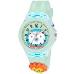 FROZIL Unisex Led Luminous Kids Children Cute Cartoon Multi Color Lights Rubber Strap Analog Watch For Girls Watch For Kids Boys And Girls, Band_Rose Gold