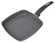 Tower T80336 Cerastone Forged Grill Pan with Non-Stick Coating and Soft Touch Handle, 25cm, Graphite