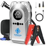 6000A Upgraded Jump Starter with Air Compressor, 150PSI Tire Inflator Battery Pack (10.0L Gas/8.0L Diesel), 12V Battery Charger Booster Box with Quick Charge