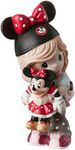 Precious Moments Minnie Mouse Fan Figurine | Disney Showcase Girl Minnie Mouse Fan | Little Girl Disney Fan | Disney Decor & Gifts | Hand-Painted