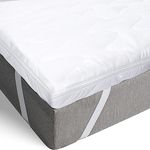 HIGH LIVING Memory Foam Mattress Topper Bamboo Luxury Cover 2.5 CM/1 inches Double 135x190cm for beds, sofa beds, box spring beds