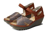 Fly London Women's YENT365FLY Wedge Sandal, BRONZE/TAN, 5 UK