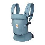 Ergobaby Adapt Baby Carrier for Newborns from Birth, 3 Positions, SoftTouch Cotton, Ergonomic Baby Belly Carrier, Back Carrier, Baby Carrier, Slate Blue