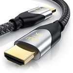 CSL-Computer 8k HDMI cable 2.1 - Ultra High Speed ​​II - with Ethernet - 1.5m (meter) - 8K UHD II - 3D TV - eARC - HDR10 + - 4320 p - 120 Hz with DSC - 7680 x 4320 - nylon sheath