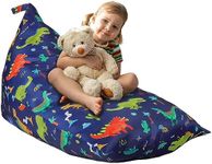 Dinosaur Kids Bean Bag - COVER ONLY - Stuffed Animal Storage Bean Bag for Kids Toddler Dino Beanbag Seats,No Filling