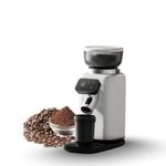 KOFIHAUS Electric Coffee Grinder FC6101 – 150W Conical Burr Grinder with Adjustable Grind Settings, Digital Display & Large Bean Hopper – Professional Espresso & Coffee Grinder (White/Black)