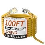 PlugSaf 100ft 12/3 Gauge Outdoor Ex