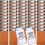 Harloon 50 Pcs Mini Wood Clipboard Check Presenters Bulk Small Wooden Clip Half Page Clipboard Check Presenter Clipboard for Restaurants Waitress Guest Receipt Menu Holder, 8 x 4'' (Brown)