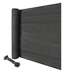 Laneetal Balcony Privacy Screen Cover 1.8 x 6 m Anthracite HDPE Privacy Shield Protector Sun Wind Screening with Rope