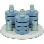 TRIXIE Flower Tower Dog Activity Interactive Toy, Level 3 Food Puzzle Game, Brain Teasing Treat Dispenser, IQ and Mental Development Toy for Smart Dogs, Enrichment Toy for Boredom Busting