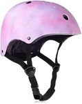 HXWY Adjustable Kids Bike Skateboard Helmet CPSC Certified for Boys Girls Youth Toddler, Starry Pink Protective Helmets for Multi-Sports Cycling Skateboard Scooter Skating Rollerblading (Small)