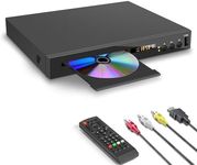 HD Blu Ray DVD Player, Home 1080P Blue Ray Disc Player for TV, Play Region A/1 Blu-Ray Disc & All Region DVD Discs, DVD CD Player with HDMI/AV/Coaxial Output Support USB Flash Drive, Built-in PAL NTSC