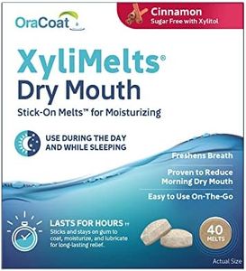 Oracoat XyliMelts Dry Mouth Relief Moisturizing Oral Adhering Discs 40 Count, Cinnamon with Xylitol, for Dry Mouth, Stimulates Saliva, Non-Acidic