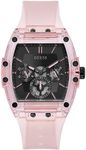 GUESS Men's 43mm Watch - Pink Strap