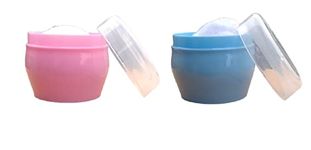 Cuckoos Portable Baby Skin Care Baby Powder Puff with Box Holder Container for New Born and Kids for Baby Face and Body (Pack of 2)