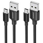 aceyoon Micro USB Cable 2 Pack, 1ft Android Charger Cable 3A Fast Charging QC3.0 Short Micro USB Cable Nylon Braided for Samsung Galaxy S7 Edge S6 S5 J7 J5 J6 A6 A10,for Kindle,for Xbox,for PS4