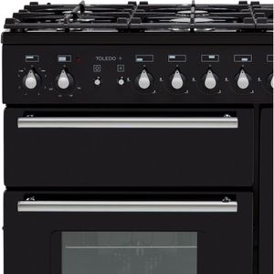 Rangemaster Toledo Dual Fuel Cooker, 90cm – Stainless Steel Range