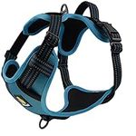 BELLA & PAL Dog Harness for Medium Dogs No Pull, No Chock Front Clip Pet Vest with Easy Control Soft Padded Handle, Adjustable Heavy Duty Reflective Dog Body Harness for Medium Size Dog Training