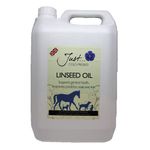 Just Oil Cold Pressed Linseed (Flax) Oil - Supplement for Horses, Dogs and Cats 5 Litre