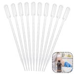 Pipette Dropper Plastic 10PCS 10ML Disposable Soft and Easy to Squeeze Transparent Plastic Pipettes Accurate Measurement for Water, Ink, Paint, Wssential Oil