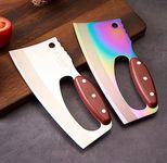 Lufarp Meat Chopping Knife Stainless Steel Chinese Chef Knife for Fish Vegetables Kitchen Knife Slicing Cleaver Butcher Knife (Pack of 1)