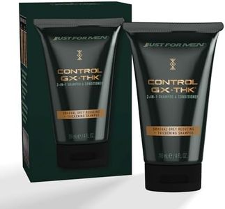 Just for Men Control GX + THK Thickening Shampoo and Conditioner with Grey Reduction, Shampoo for Thinning Hair with Alpha Keratin, Thickens Hair Up to 20%, Works with Every Hair Texture, 4 oz