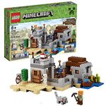 Lego Year 2015 Minecraft Series Set #21121 - THE DESERT OUTPOST with Boat, Cactus, Lookout Tower, Wolf, 2 Skeletons Plus Alex and Steve Minifigure (Pieces: 519)