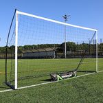 QUICKPLAY Kickster PRO Soccer Goal & Base Weight for Elite Soccer Training on Turf, Hardfloors or Grass [Single Goal] (12 x 6')