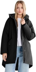 Orolay Women's Winter Parka Coat Hooded Windproof Puffer Jacket Black Small