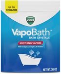 Vicks VapoBath, Bath Salts, Bath Bomb, Non-Medicated Bath Crystals, Comforting Vicks Vapors, Vapor Bath, Aromatherapy with Eucalyptus and Menthol Scent, Contains Essential Oils, 36 OZ