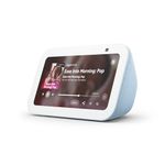 Amazon Echo Show 5 (newest model), Smart display with deeper bass and clearer sound, Cloud Blue, with Alexa+ Early Access