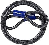 BRINKS - 7 ft x 5/8" Commercial Steel Braided Loop Cable - Heavy Duty Vinyl Wrap for Corrosion Protection