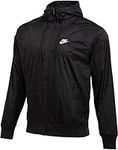 NIKE TEAM MEN'S WINDRUNNER JACKET Hooded Windbreaker (Black/Black, XX-Large)