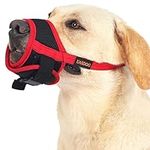 Dog Muzzles, Kosynda Soft Muzzle for Large Medium Small Dog, Mesh Breathable Muzzle with Adjustable Buckle, Puppy Dog Mouth Cover Guard to Prevent Biting Barking and Chewing (Red- M)