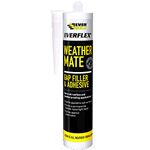 Everbuild Everflex Weather Mate – Gap Filler & Adhesive – Water Resistant – Permanently Flexible – For Exterior Use – Translucent – 295ml Cartridge