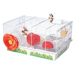 Midwest Homes for Pets Hamster Cage, Lovely Ladybug Theme, Accessories & Decals Included